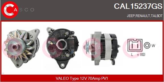 Casco CAL15237GS - Генератор vvparts.bg