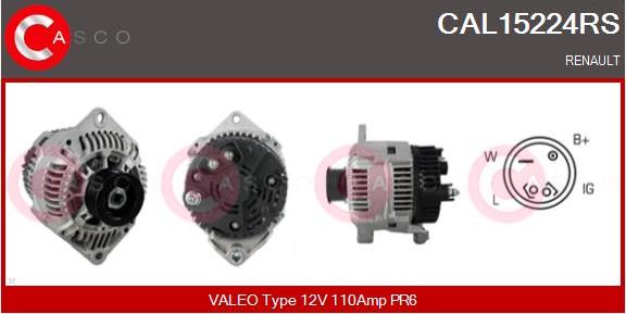 Casco CAL15224RS - Генератор vvparts.bg