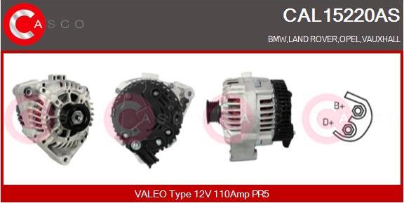 Casco CAL15220AS - Генератор vvparts.bg