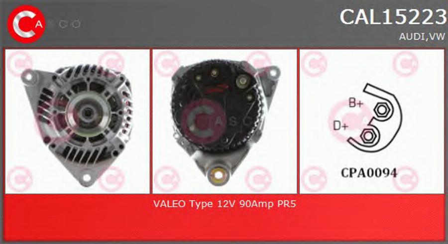 Casco CAL15223 - Генератор vvparts.bg