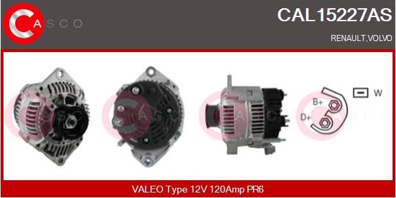 Casco CAL15227AS - Генератор vvparts.bg