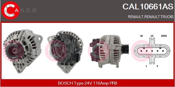 Casco CAL10661AS - Генератор vvparts.bg