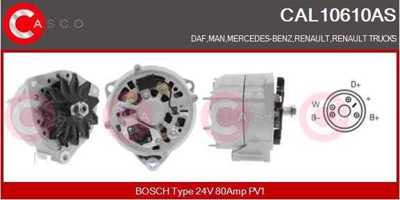 Casco CAL10610AS - Генератор vvparts.bg