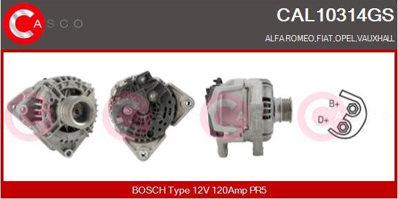 Casco CAL10314GS - Генератор vvparts.bg