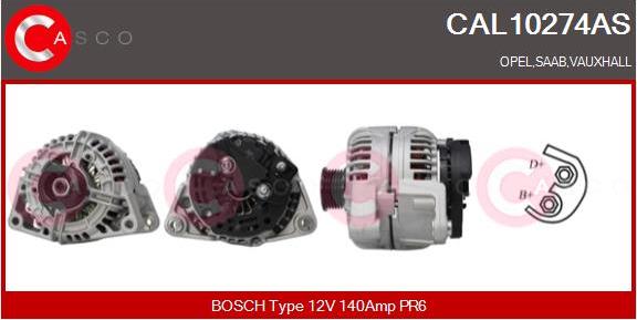 Casco CAL10274AS - Генератор vvparts.bg