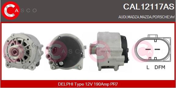 Casco CAL12117AS - Генератор vvparts.bg