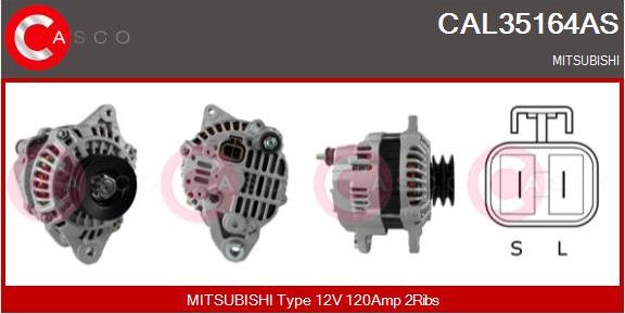 Casco CAL35164AS - Генератор vvparts.bg