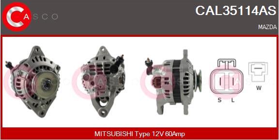 Casco CAL35114AS - Генератор vvparts.bg