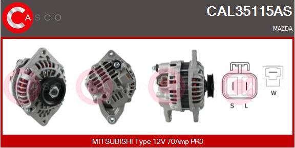 Casco CAL35115AS - Генератор vvparts.bg