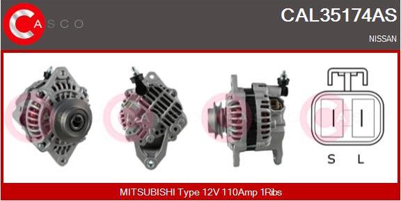 Casco CAL35174AS - Генератор vvparts.bg