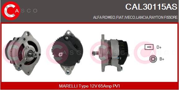 Casco CAL30115AS - Генератор vvparts.bg