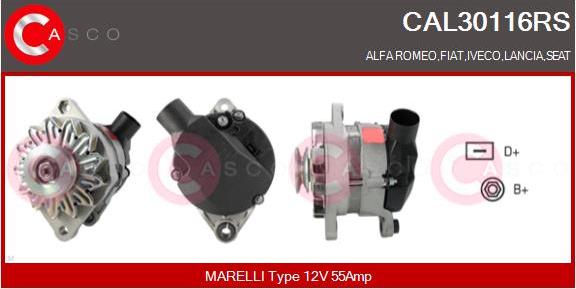 Casco CAL30116RS - Генератор vvparts.bg