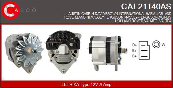 Casco CAL21140AS - Генератор vvparts.bg