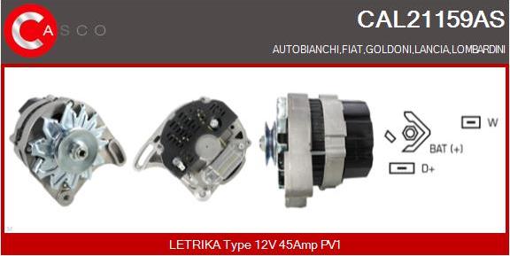 Casco CAL21159AS - Генератор vvparts.bg