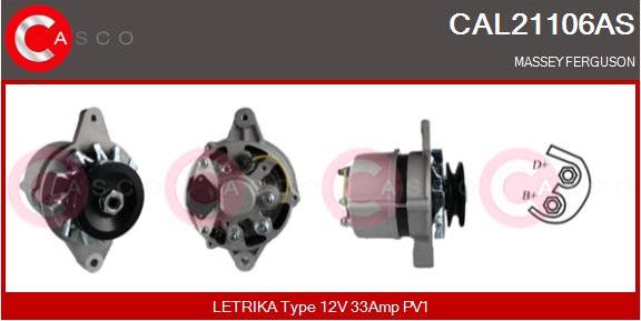 Casco CAL21106AS - Генератор vvparts.bg