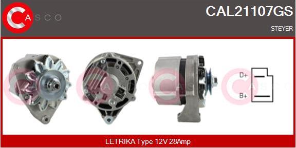 Casco CAL21107GS - Генератор vvparts.bg