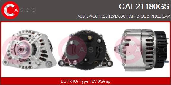 Casco CAL21180GS - Генератор vvparts.bg