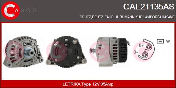 Casco CAL21135AS - Генератор vvparts.bg