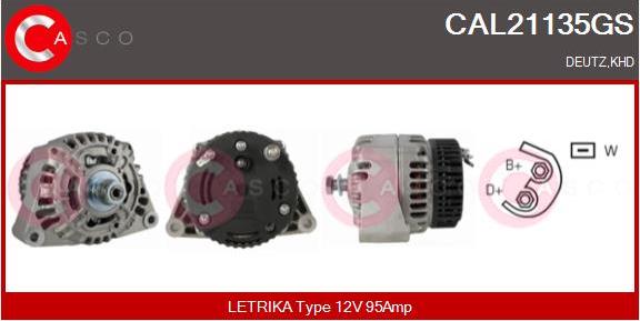 Casco CAL21135GS - Генератор vvparts.bg