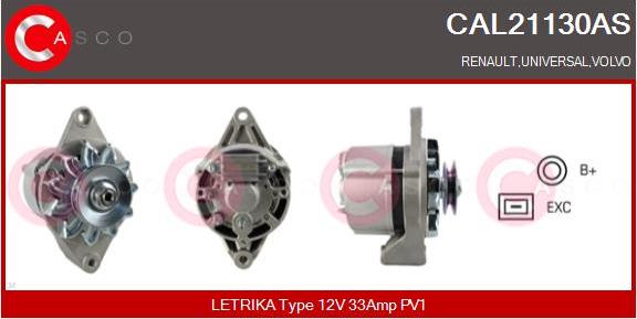 Casco CAL21130AS - Генератор vvparts.bg