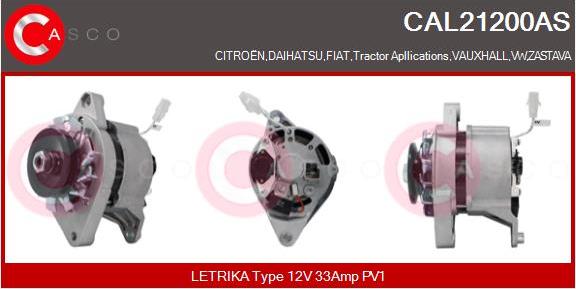 Casco CAL21200AS - Генератор vvparts.bg