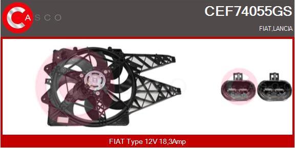 Casco CEF74055GS - Електромотор, вентилатор на радиатора vvparts.bg