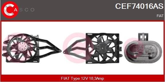 Casco CEF74016AS - Електромотор, вентилатор на радиатора vvparts.bg