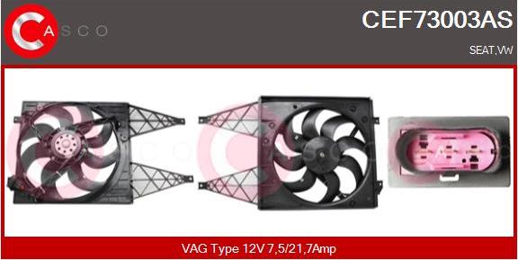 Casco CEF73003AS - Електромотор, вентилатор на радиатора vvparts.bg