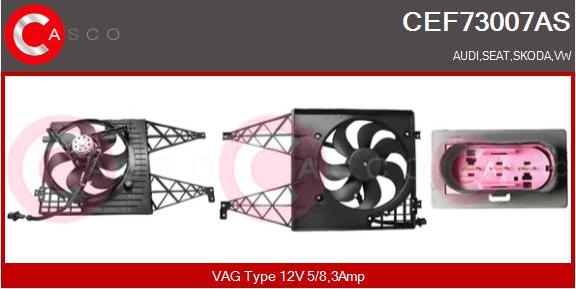 Casco CEF73007AS - Електромотор, вентилатор на радиатора vvparts.bg