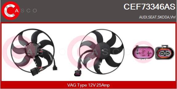 Casco CEF73346AS - Вентилатор, охлаждане на двигателя vvparts.bg