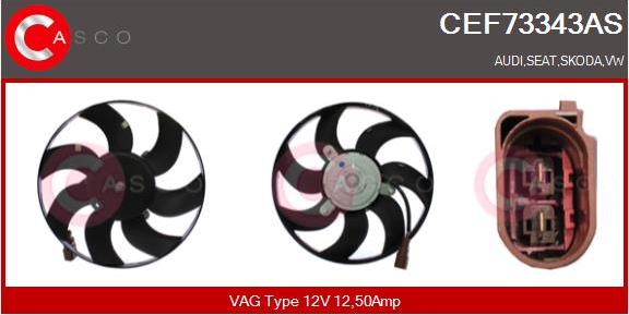 Casco CEF73343AS - Вентилатор, охлаждане на двигателя vvparts.bg