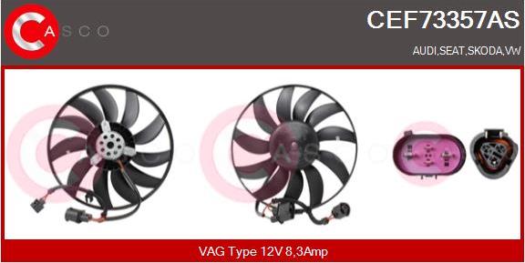Casco CEF73357AS - Вентилатор, охлаждане на двигателя vvparts.bg
