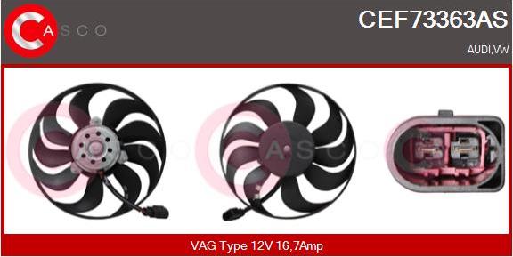 Casco CEF73363AS - Вентилатор, охлаждане на двигателя vvparts.bg