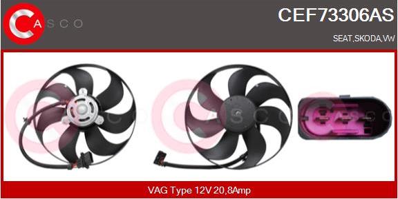 Casco CEF73306AS - Вентилатор, охлаждане на двигателя vvparts.bg
