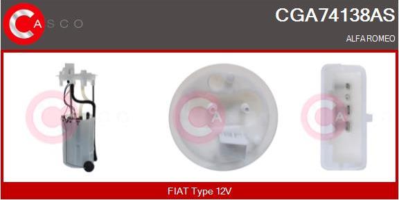 Casco CGA74138AS - Горивопроводен модул (горивна помпа+сонда) vvparts.bg