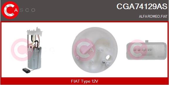 Casco CGA74129AS - Горивопроводен модул (горивна помпа+сонда) vvparts.bg