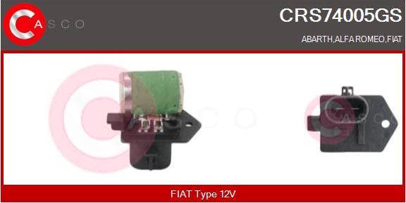 Casco CRS74005GS - Резистор, електромотор-вентилатор охлаждане vvparts.bg