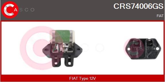 Casco CRS74006GS - Резистор, електромотор-вентилатор охлаждане vvparts.bg