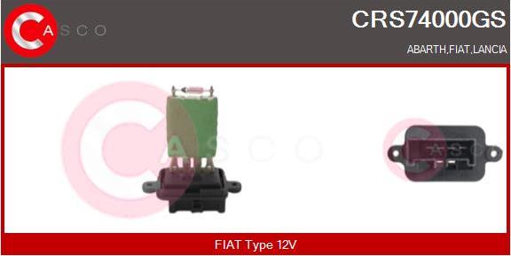 Casco CRS74000GS - Съпротивление, вентилатор за вътрешно пространство vvparts.bg