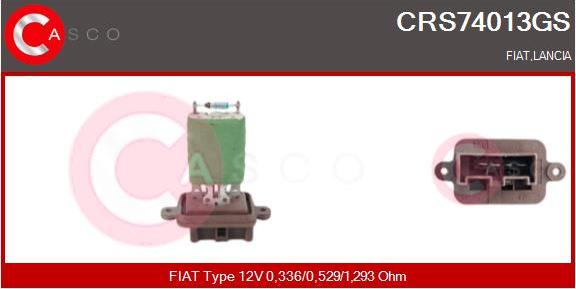 Casco CRS74013GS - Съпротивление, вентилатор за вътрешно пространство vvparts.bg