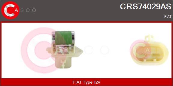 Casco CRS74029AS - Резистор, електромотор-вентилатор охлаждане vvparts.bg