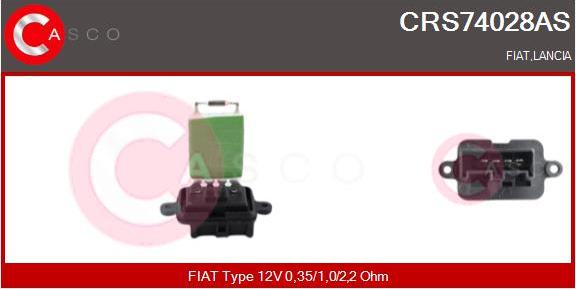 Casco CRS74028AS - Съпротивление, вентилатор за вътрешно пространство vvparts.bg