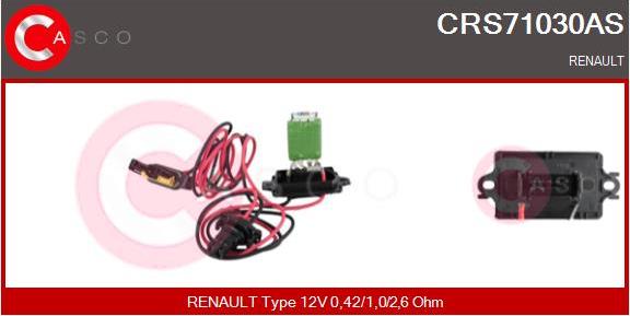 Casco CRS71030AS - Съпротивление, вентилатор за вътрешно пространство vvparts.bg