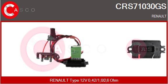 Casco CRS71030GS - Съпротивление, вентилатор за вътрешно пространство vvparts.bg