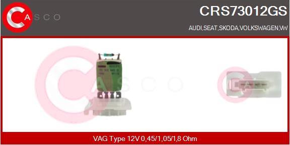 Casco CRS73012GS - Съпротивление, вентилатор за вътрешно пространство vvparts.bg