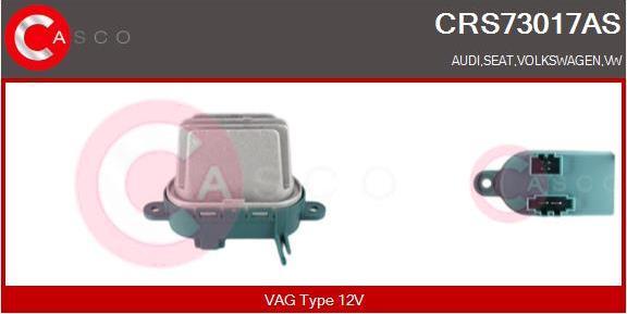 Casco CRS73017AS - Съпротивление, вентилатор за вътрешно пространство vvparts.bg