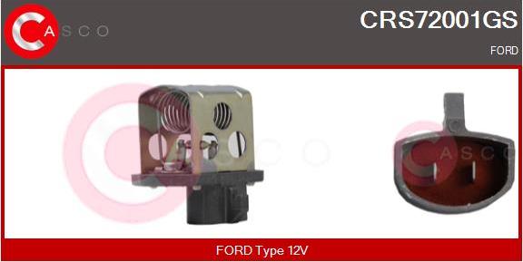 Casco CRS72001GS - Резистор, електромотор-вентилатор охлаждане vvparts.bg