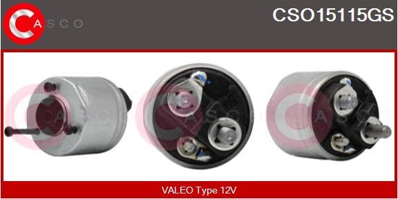 Casco CSO15115GS - Магнитен превключвател, стартер vvparts.bg