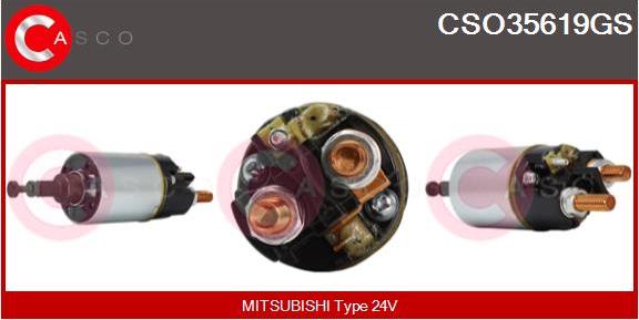 Casco CSO35619GS - Магнитен превключвател, стартер vvparts.bg