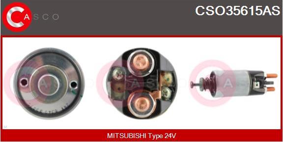 Casco CSO35615AS - Магнитен превключвател, стартер vvparts.bg